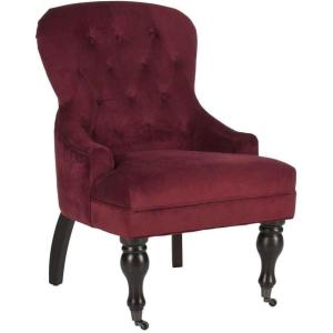 SAFAVIEH Mercer Collection Robert Light Brown Linen Club Chair(red)