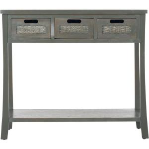 Safavieh American Homes Collection Autumn Vintage Cream 3-Drawer Console Table(Ash Grey)