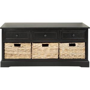 Safavieh American Homes Collection Damien Vintage Grey 3 Drawer Storage Unit(Distressed / Black)