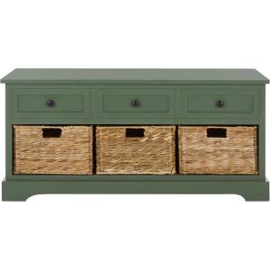Safavieh American Homes Collection Damien Vintage Grey 3 Drawer Storage Unit(Dusty Green)