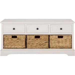 Safavieh American Homes Collection Damien Vintage Grey 3 Drawer Storage Unit(Ivory)