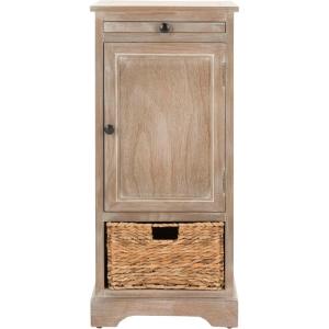 Safavieh American Homes Collection Raven Vintage Grey Tall Storage Unit(White Washed)