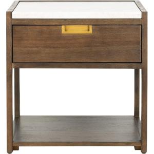 Safavieh Couture Adeline Dark Chocolate 1-drawer Storage Nightstand(Dark Chocolate)