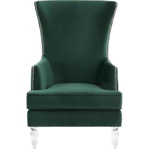 Safavieh Couture Geode Modern Wingback Chair(Forest Green)