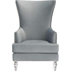Safavieh Couture Geode Modern Wingback Chair(Light Silver)