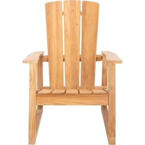 Safavieh Couture Patio San Juan Natural Brazilian Teak Wood Outdoor Adirondack Chair