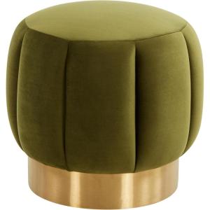 Safavieh Home Collection Maxine Pink and Gold Channel Tufted Otttoman Ottoman(Olive)