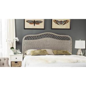 Safavieh Home Collection Sephina White Rattan Headboard (Queen)(Antique / Grey)