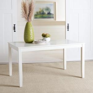 Safavieh Home Collection Silio White Rectangle Dining Table(White)