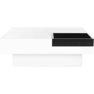 Safavieh Home Collection Wesley Coffee Table, White/Black, 35.4 in x 35.4 in x 11.8 in