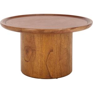 Safavieh Home Devin Dark Oak Pedestal Round Coffee Table(Natural)