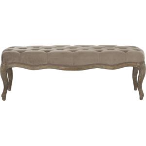 Safavieh Mercer Collection Randy Beige Linen Bench(Mushroom)