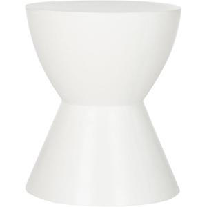 Safavieh Outdoor Collection Athena Modern Concrete Dark Grey Round 17.7-inch Accent Table(Ivory)