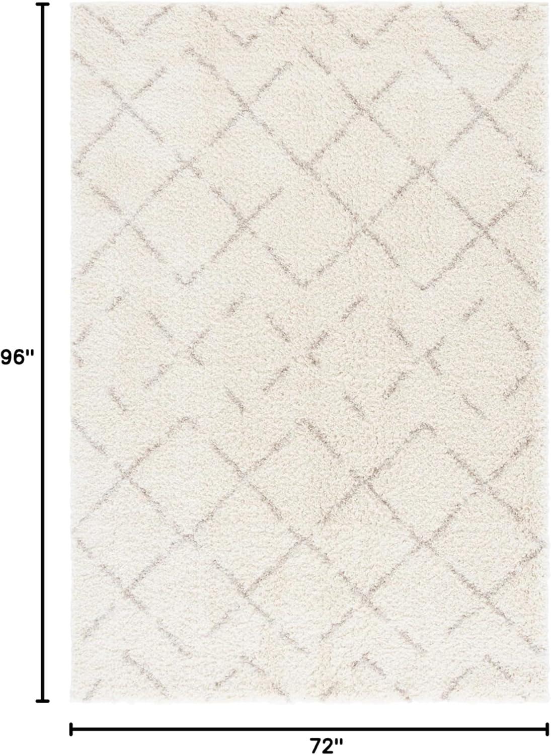 image:imageSAFAVIEH Area Rug 8x10 Arizona Shag Collection Large Ivory amp Beige Moroccan Boho Design NonShedding amp Easy to Clean Ideal for Living Room Bedroom Dining Space ASG743AIvoryBeige