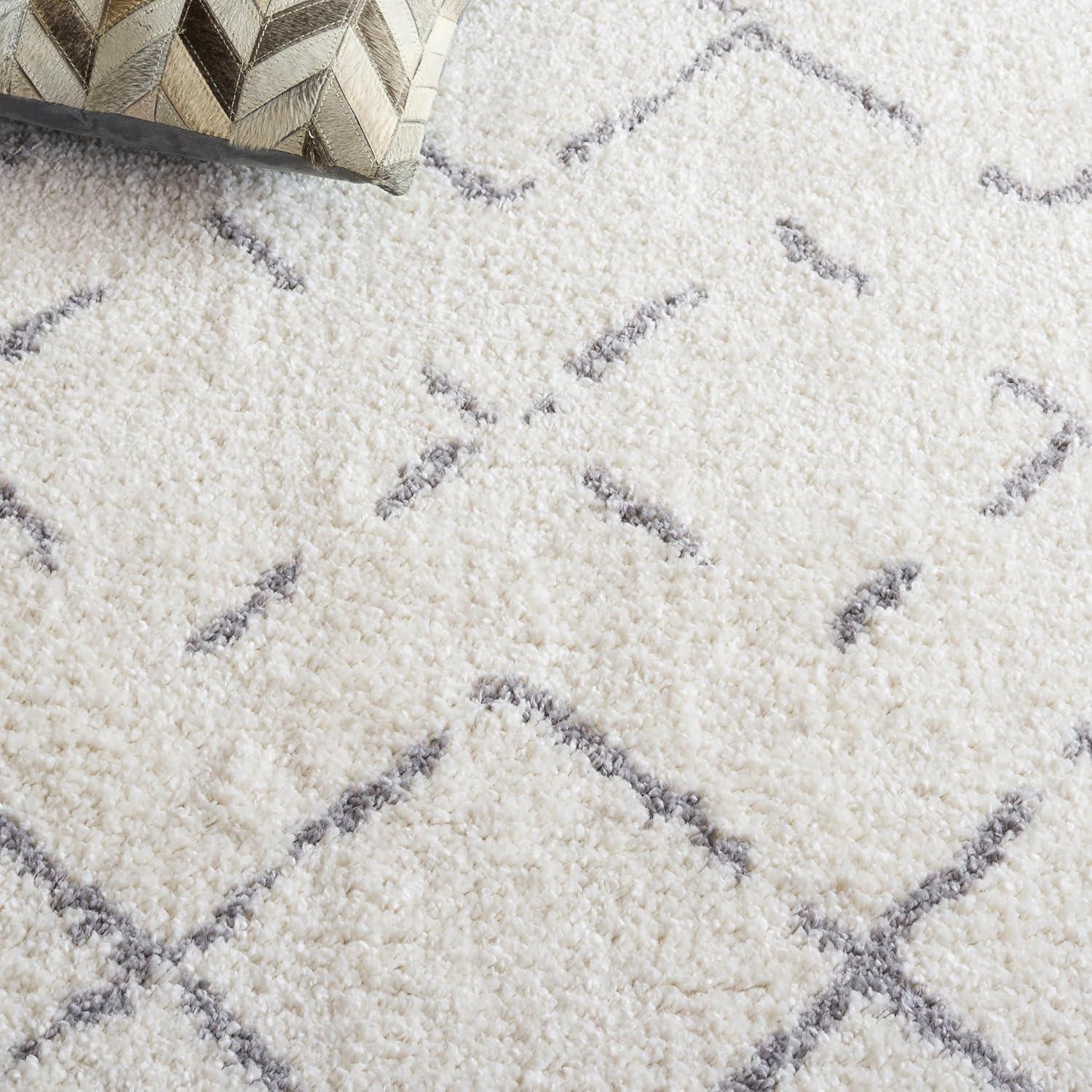 image:imageSAFAVIEH Area Rug 8x10 Arizona Shag Collection Large Ivory amp Beige Moroccan Boho Design NonShedding amp Easy to Clean Ideal for Living Room Bedroom Dining Space ASG743AIvoryGrey