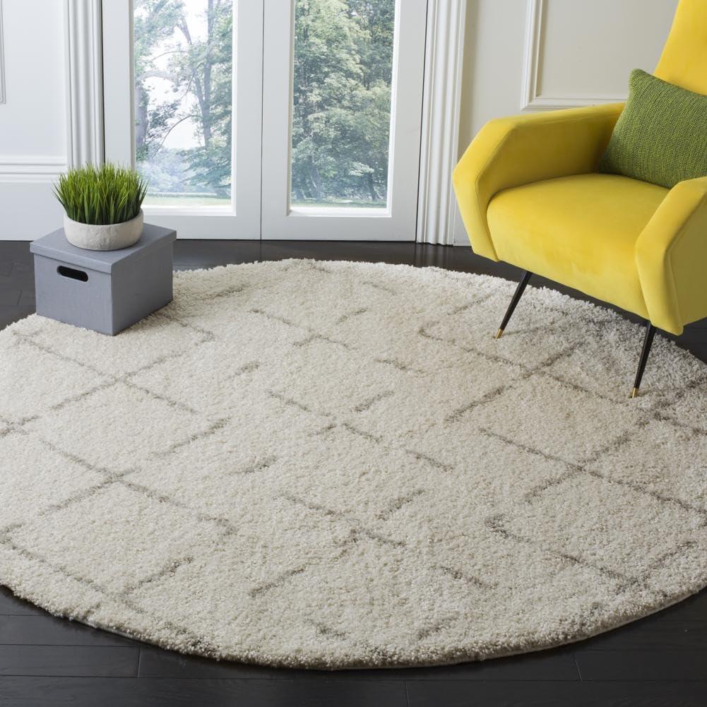 image:imageSAFAVIEH Area Rug 8x10 Arizona Shag Collection Large Ivory amp Beige Moroccan Boho Design NonShedding amp Easy to Clean Ideal for Living Room Bedroom Dining Space ASG743AIvoryBeige