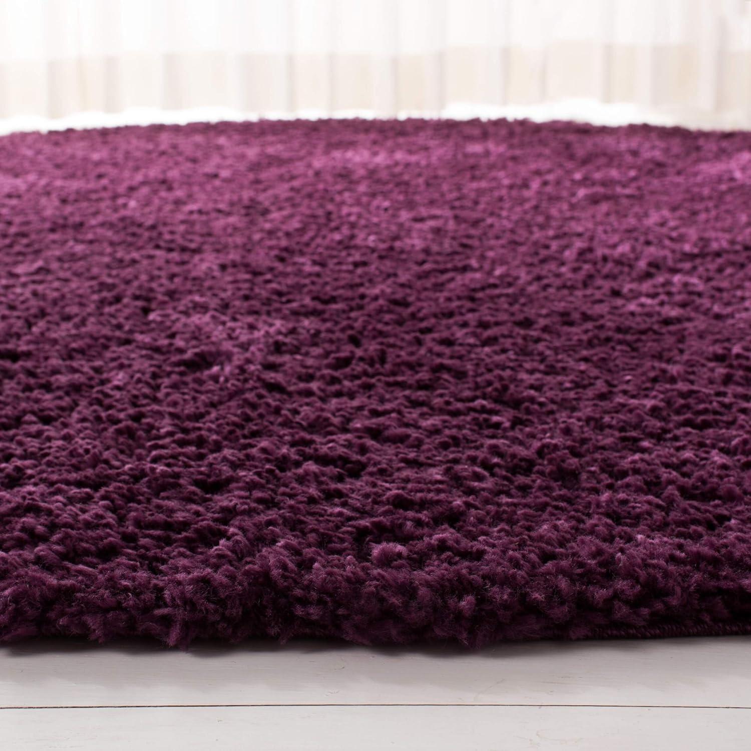 image:imageSAFAVIEH Area Rug 8x10 August Shag Collection Large White Solid Pattern NonShedding amp Easy Cleaning Plush Thick Pile Ideal for Living Room Bedroom Dining Space AUG900APurple