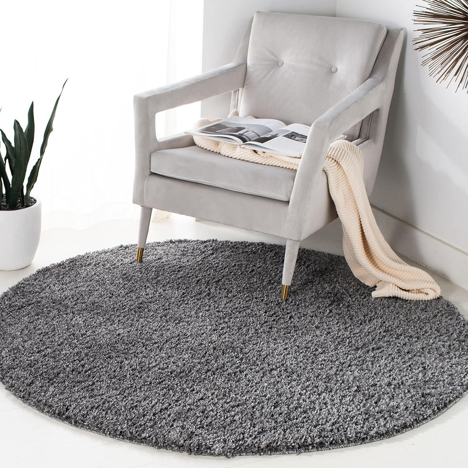 image:imageSAFAVIEH Area Rug 8x10 August Shag Collection Large White Solid Pattern NonShedding amp Easy Cleaning Plush Thick Pile Ideal for Living Room Bedroom Dining Space AUG900AGrey