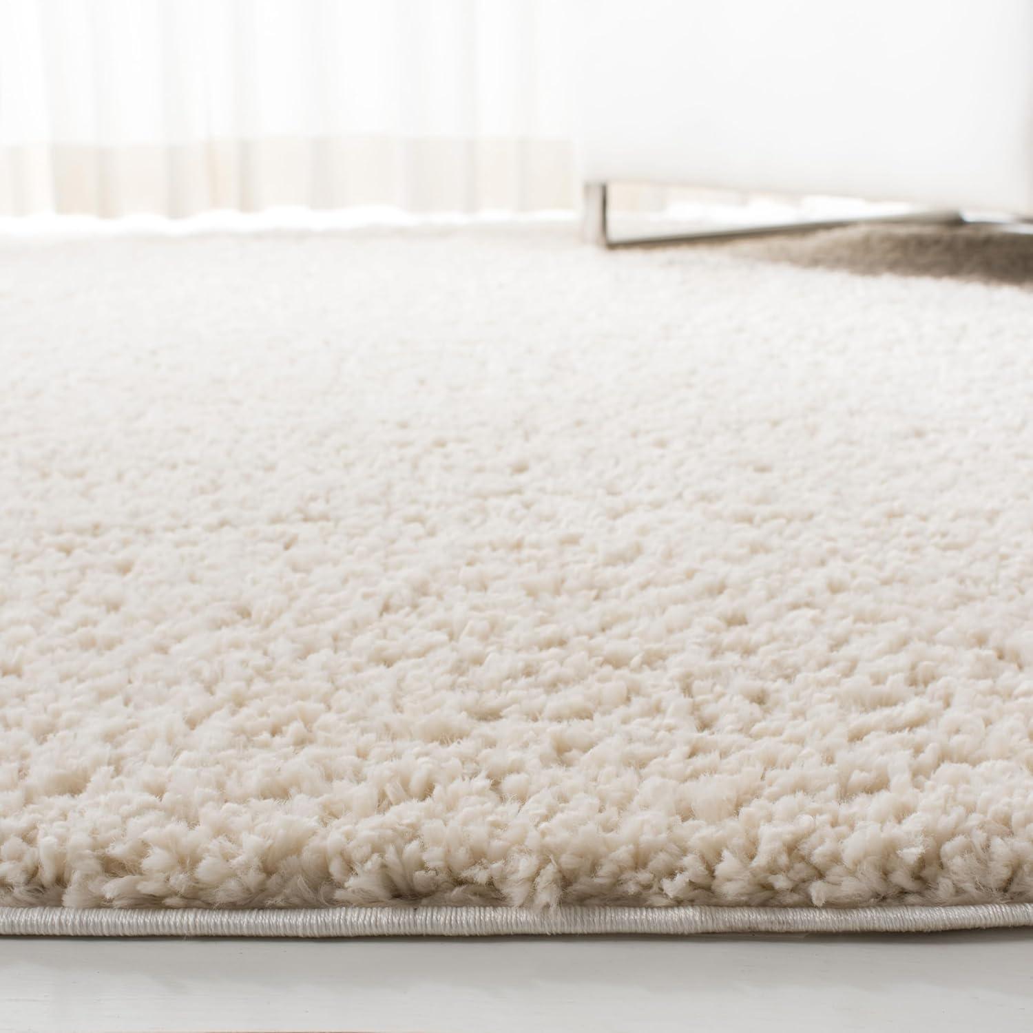 image:imageSAFAVIEH Area Rug 8x10 August Shag Collection Large White Solid Pattern NonShedding amp Easy Cleaning Plush Thick Pile Ideal for Living Room Bedroom Dining Space AUG900AIvory