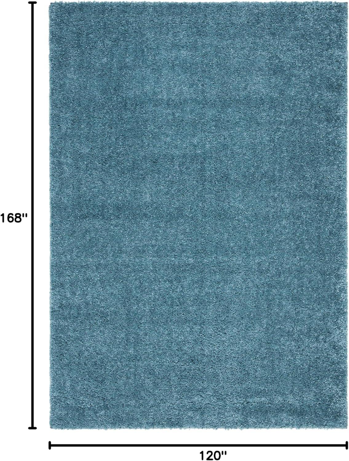 image:imageSAFAVIEH Area Rug 8x10 August Shag Collection Large White Solid Pattern NonShedding amp Easy Cleaning Plush Thick Pile Ideal for Living Room Bedroom Dining Space AUG900ATurquoise