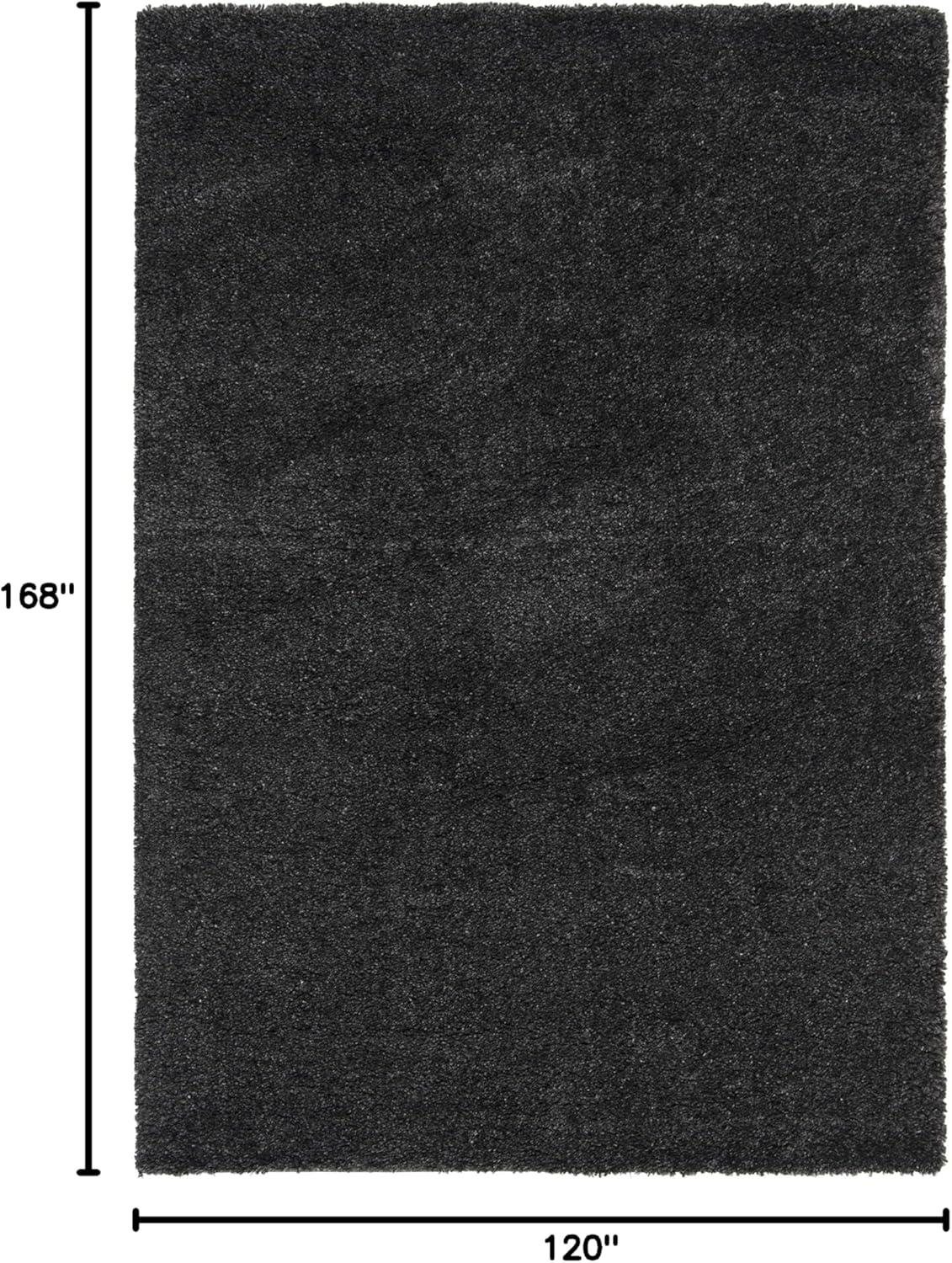 image:imageSAFAVIEH Area Rug 8x10 August Shag Collection Large White Solid Pattern NonShedding amp Easy Cleaning Plush Thick Pile Ideal for Living Room Bedroom Dining Space AUG900ACharcoal
