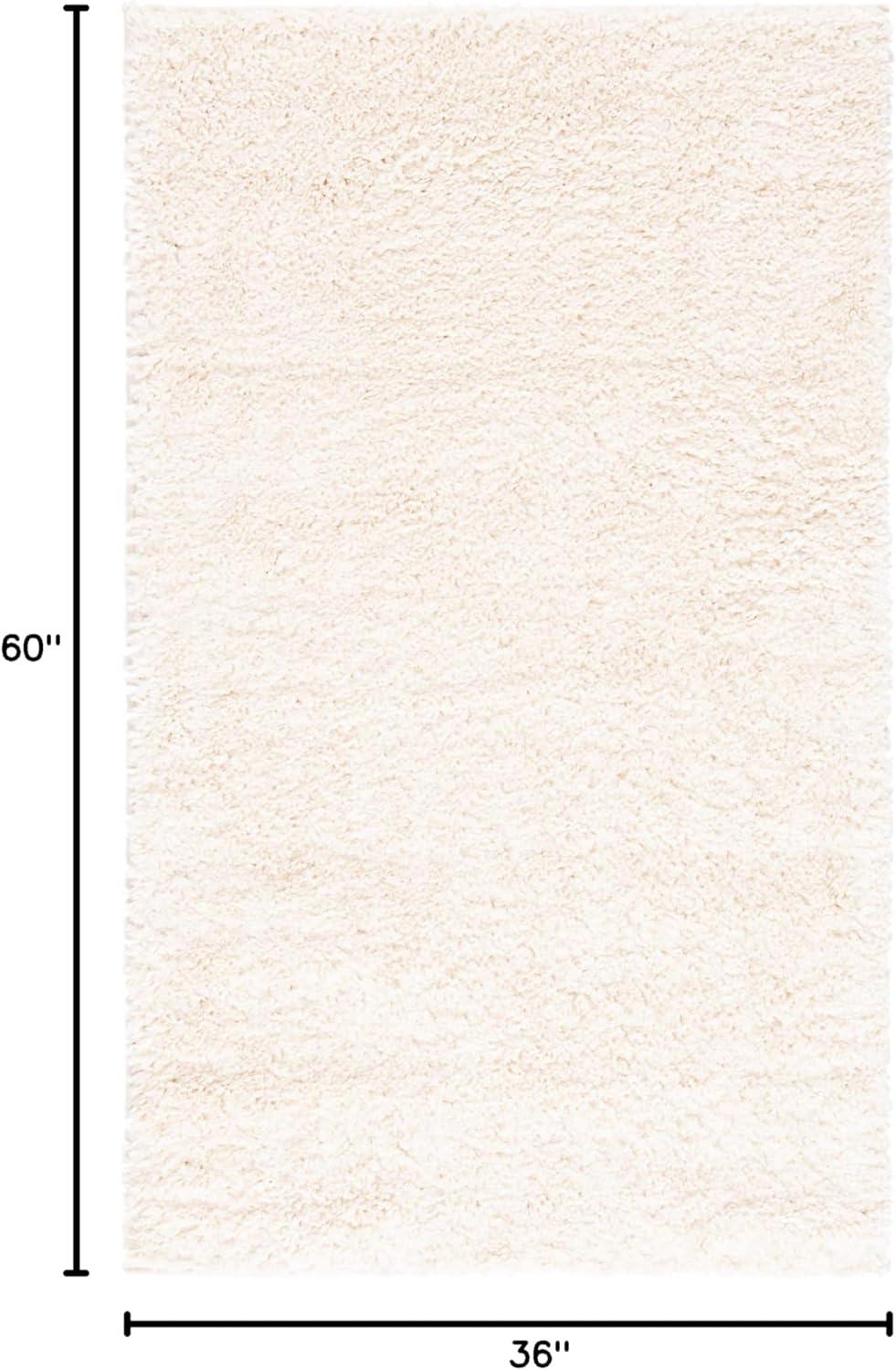 image:imageSAFAVIEH Area Rug 8x10 August Shag Collection Large White Solid Pattern NonShedding amp Easy Cleaning Plush Thick Pile Ideal for Living Room Bedroom Dining Space AUG900AIvory