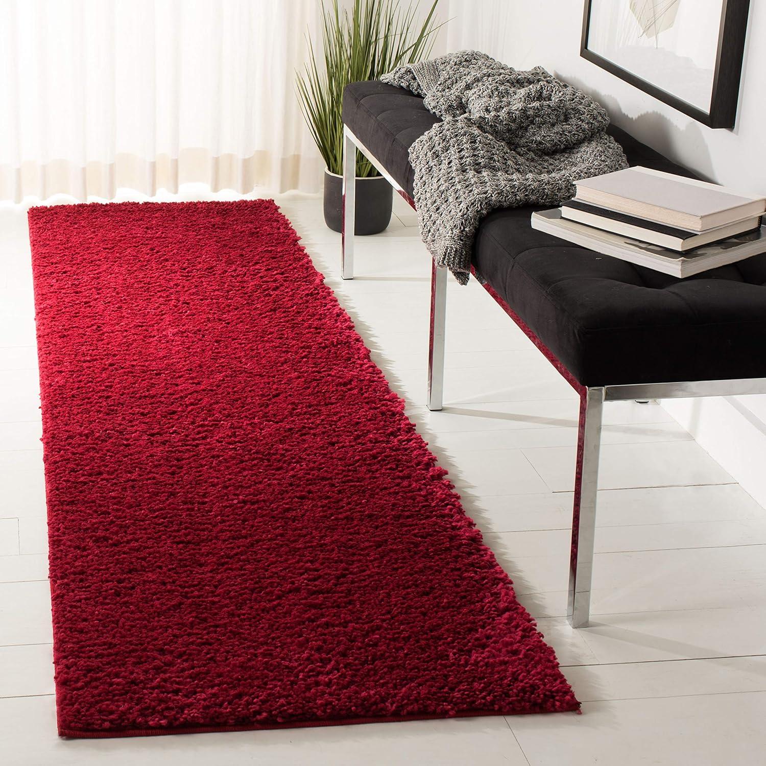 image:imageSAFAVIEH Area Rug 8x10 August Shag Collection Large White Solid Pattern NonShedding amp Easy Cleaning Plush Thick Pile Ideal for Living Room Bedroom Dining Space AUG900ARed