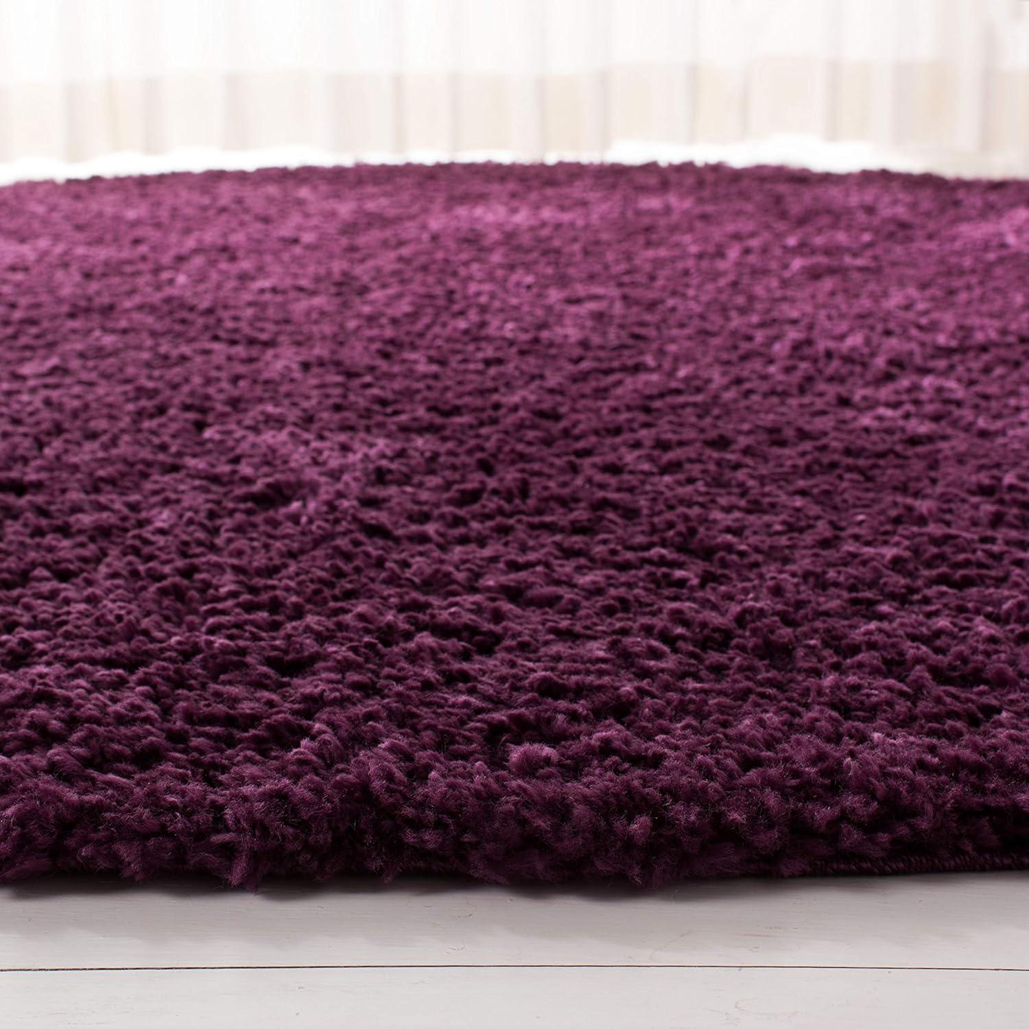 image:imageSAFAVIEH Area Rug 8x10 August Shag Collection Large White Solid Pattern NonShedding amp Easy Cleaning Plush Thick Pile Ideal for Living Room Bedroom Dining Space AUG900APurple
