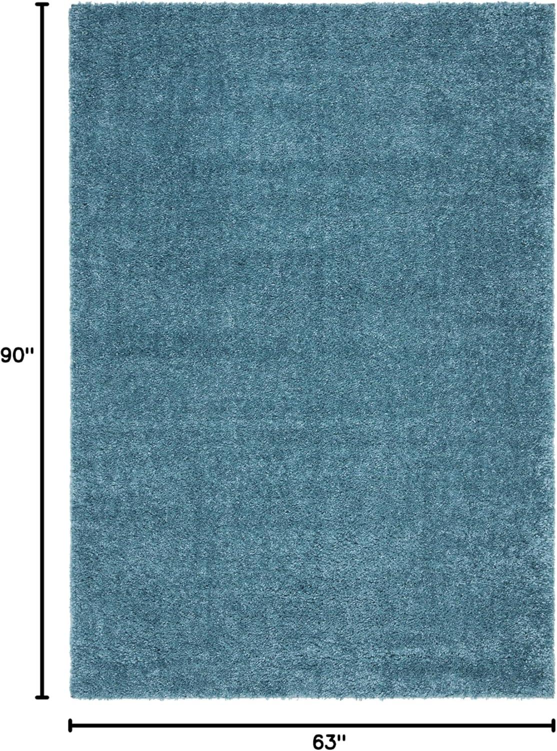 image:imageSAFAVIEH Area Rug 8x10 August Shag Collection Large White Solid Pattern NonShedding amp Easy Cleaning Plush Thick Pile Ideal for Living Room Bedroom Dining Space AUG900ATurquoise