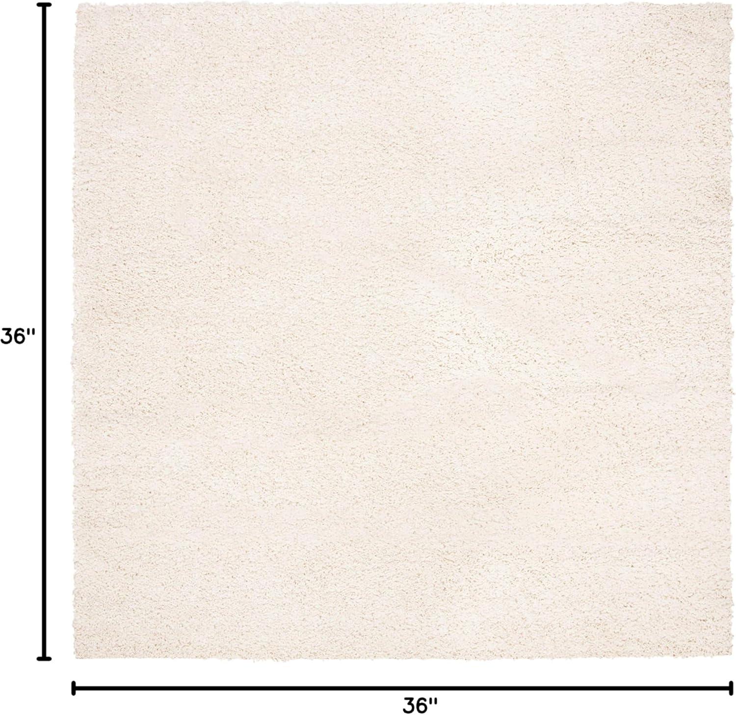image:imageSAFAVIEH Area Rug 8x10 August Shag Collection Large White Solid Pattern NonShedding amp Easy Cleaning Plush Thick Pile Ideal for Living Room Bedroom Dining Space AUG900AIvory