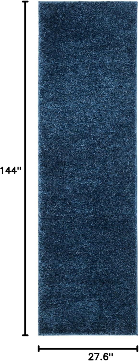 image:imageSAFAVIEH Area Rug 8x10 August Shag Collection Large White Solid Pattern NonShedding amp Easy Cleaning Plush Thick Pile Ideal for Living Room Bedroom Dining Space AUG900ANavy