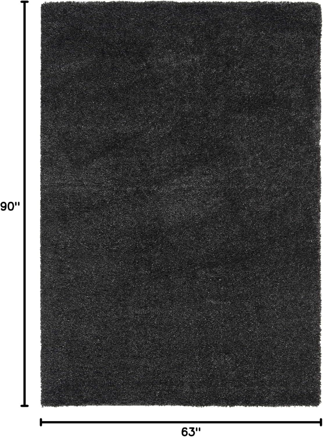 image:imageSAFAVIEH Area Rug 8x10 August Shag Collection Large White Solid Pattern NonShedding amp Easy Cleaning Plush Thick Pile Ideal for Living Room Bedroom Dining Space AUG900ACharcoal