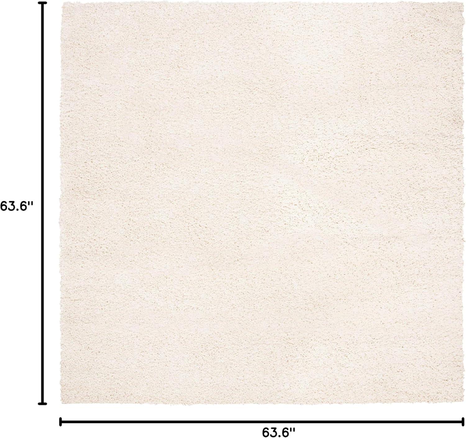 image:imageSAFAVIEH Area Rug 8x10 August Shag Collection Large White Solid Pattern NonShedding amp Easy Cleaning Plush Thick Pile Ideal for Living Room Bedroom Dining Space AUG900AIvory