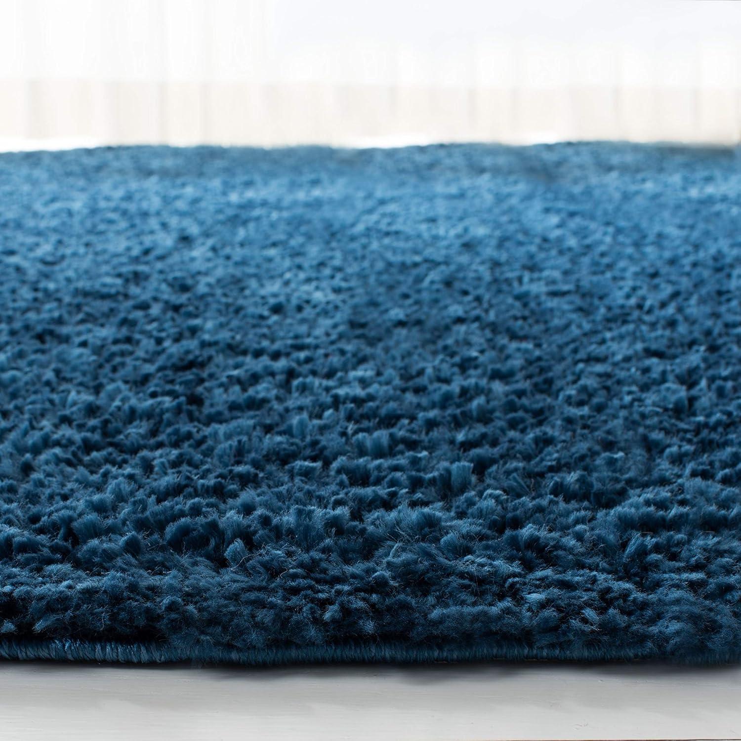 image:imageSAFAVIEH Area Rug 8x10 August Shag Collection Large White Solid Pattern NonShedding amp Easy Cleaning Plush Thick Pile Ideal for Living Room Bedroom Dining Space AUG900ANavy
