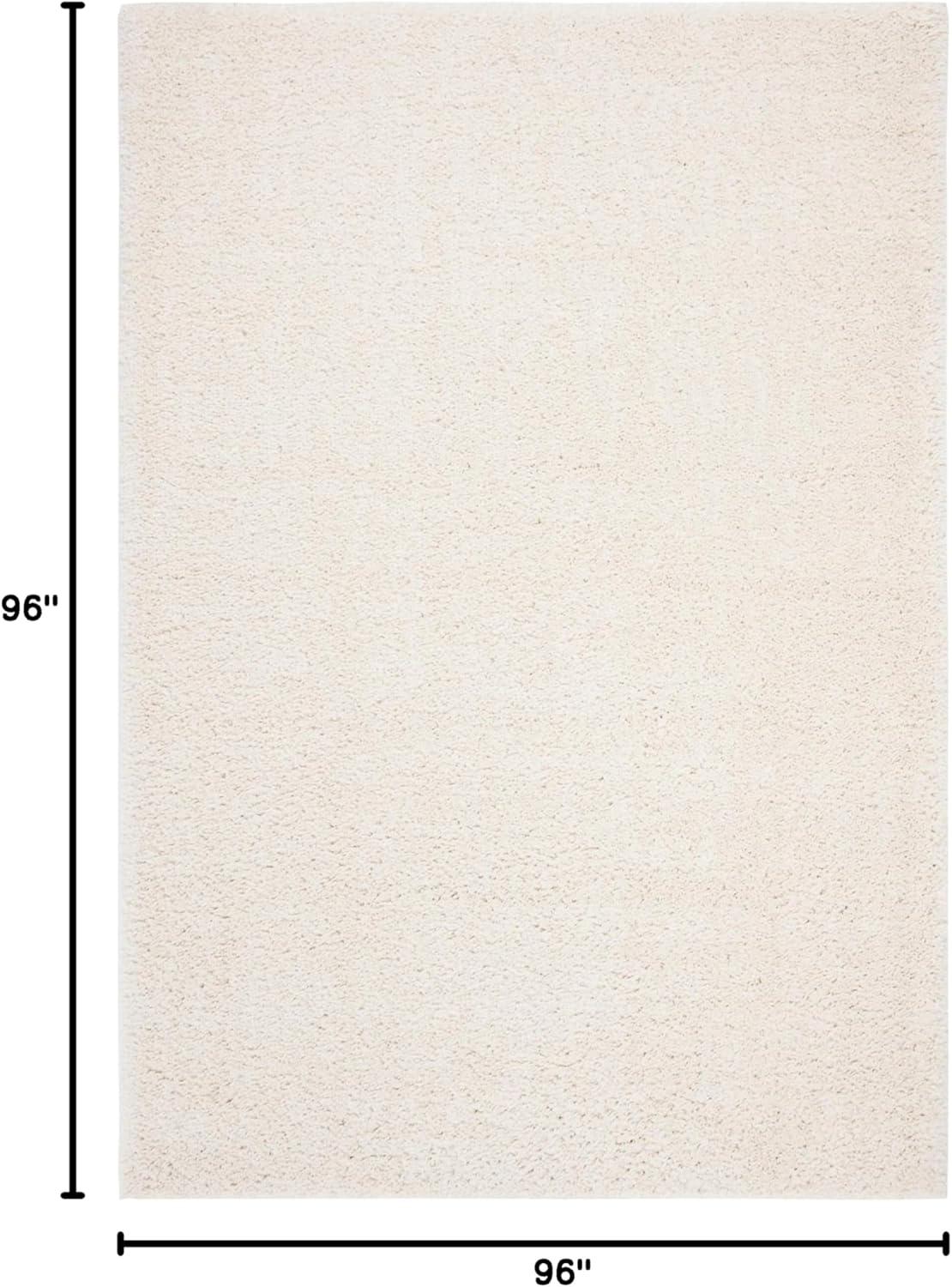 image:imageSAFAVIEH Area Rug 8x10 August Shag Collection Large White Solid Pattern NonShedding amp Easy Cleaning Plush Thick Pile Ideal for Living Room Bedroom Dining Space AUG900AIvory