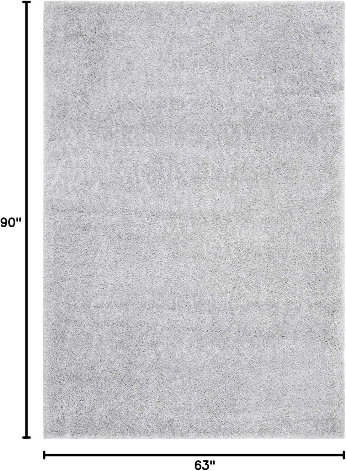 image:imageSAFAVIEH Area Rug 8x10 August Shag Collection Large White Solid Pattern NonShedding amp Easy Cleaning Plush Thick Pile Ideal for Living Room Bedroom Dining Space AUG900ASilver