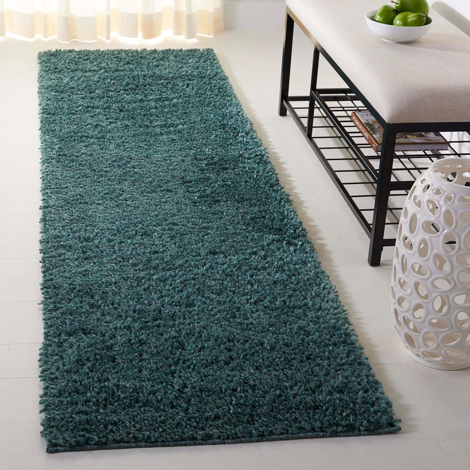 image:imageSAFAVIEH Area Rug 8x10 August Shag Collection Large White Solid Pattern NonShedding amp Easy Cleaning Plush Thick Pile Ideal for Living Room Bedroom Dining Space AUG900AGreen