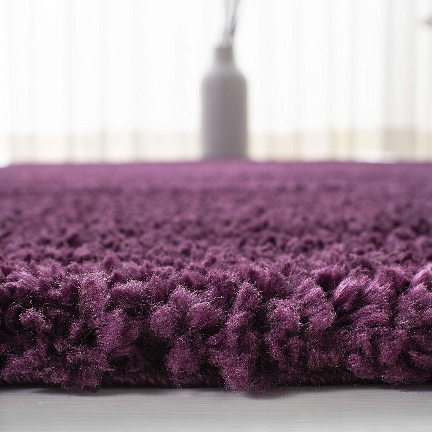 image:imageSAFAVIEH Area Rug 8x10 August Shag Collection Large White Solid Pattern NonShedding amp Easy Cleaning Plush Thick Pile Ideal for Living Room Bedroom Dining Space AUG900APurple