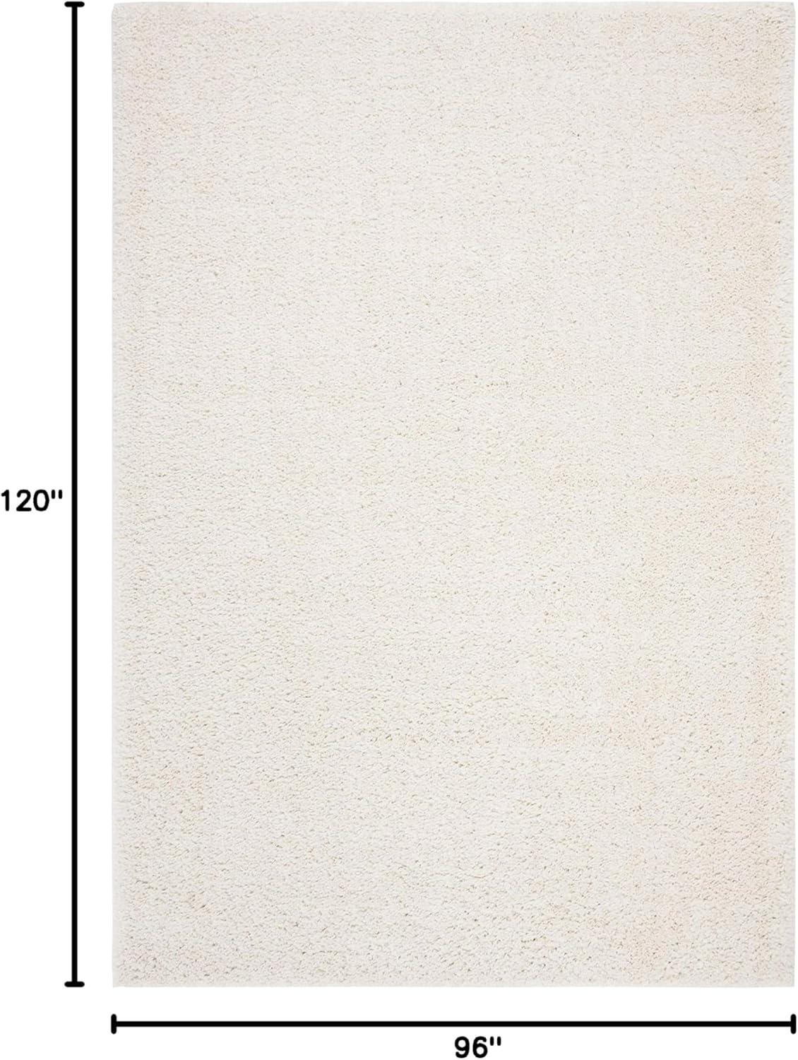 image:imageSAFAVIEH Area Rug 8x10 August Shag Collection Large White Solid Pattern NonShedding amp Easy Cleaning Plush Thick Pile Ideal for Living Room Bedroom Dining Space AUG900AIvory
