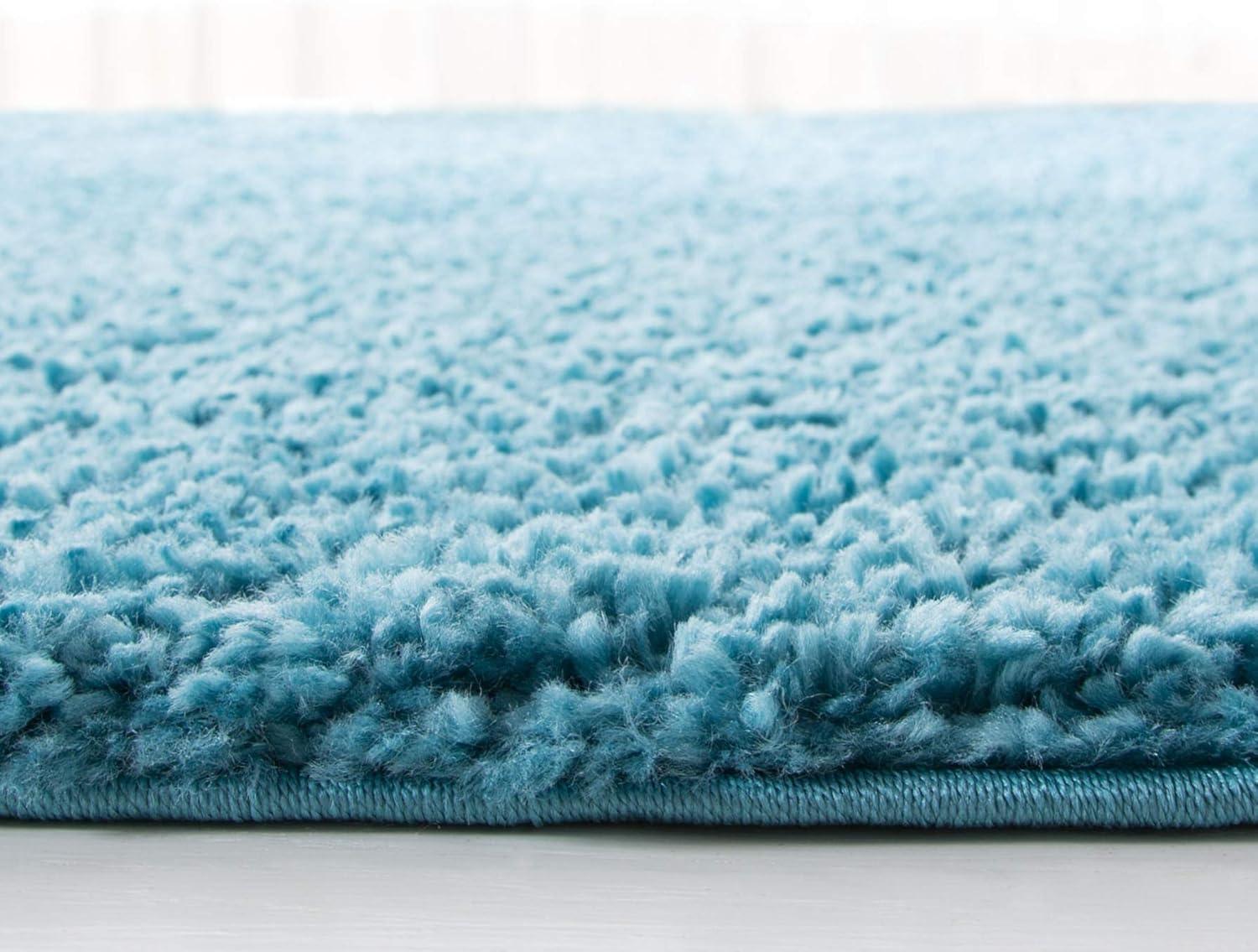 image:imageSAFAVIEH Area Rug 8x10 August Shag Collection Large White Solid Pattern NonShedding amp Easy Cleaning Plush Thick Pile Ideal for Living Room Bedroom Dining Space AUG900ATurquoise