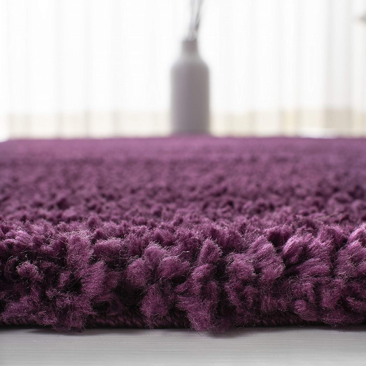 image:imageSAFAVIEH Area Rug 8x10 August Shag Collection Large White Solid Pattern NonShedding amp Easy Cleaning Plush Thick Pile Ideal for Living Room Bedroom Dining Space AUG900APurple