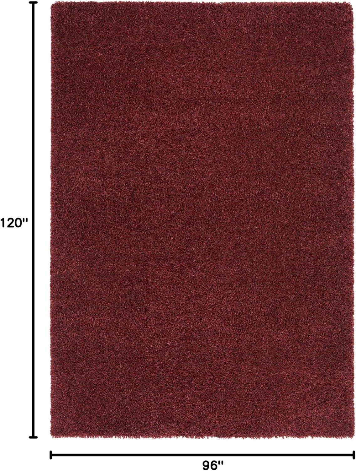 image:imageSAFAVIEH Area Rug 8x10 August Shag Collection Large White Solid Pattern NonShedding amp Easy Cleaning Plush Thick Pile Ideal for Living Room Bedroom Dining Space AUG900ABurgundy