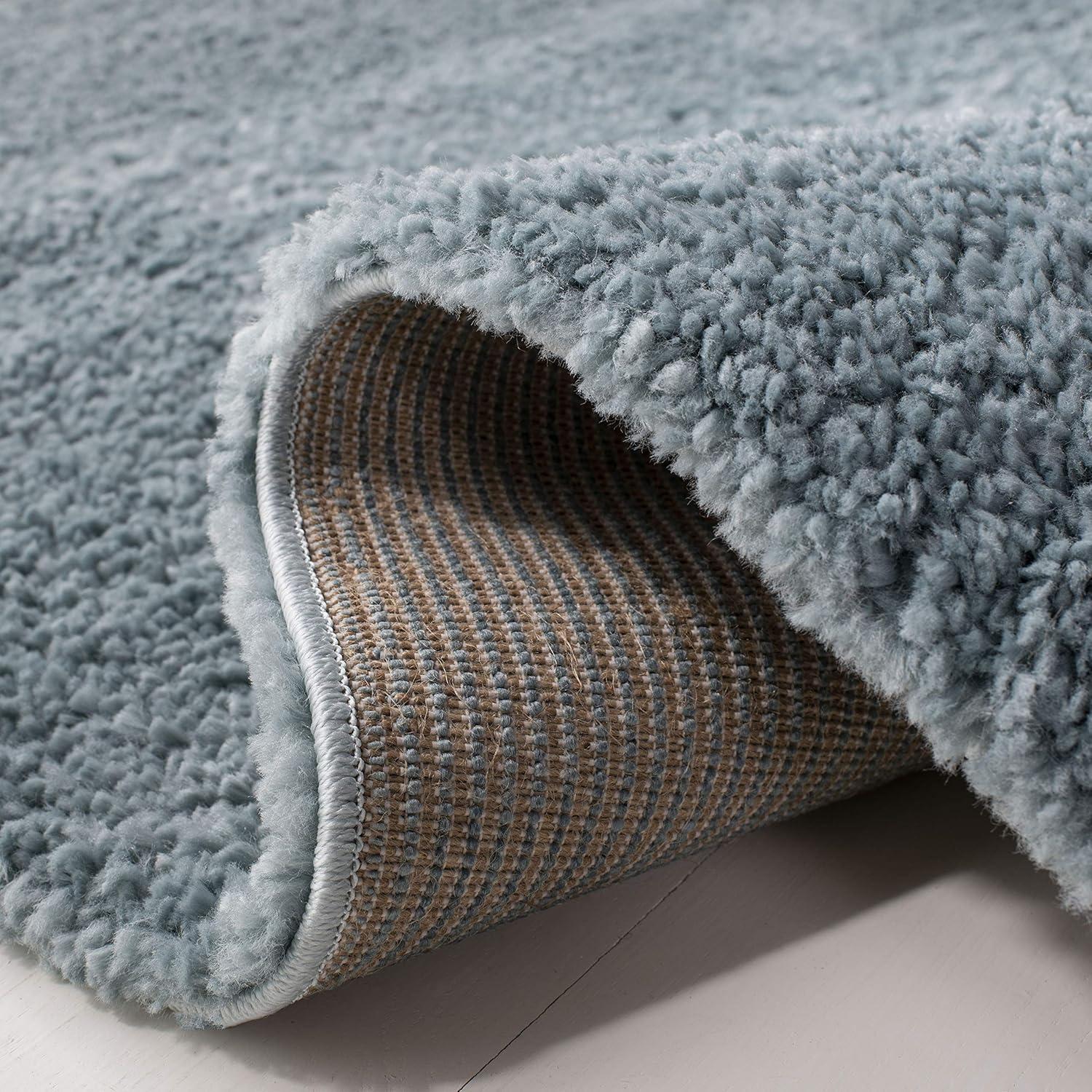 image:imageSAFAVIEH Area Rug 8x10 August Shag Collection Large White Solid Pattern NonShedding amp Easy Cleaning Plush Thick Pile Ideal for Living Room Bedroom Dining Space AUG900AAqua