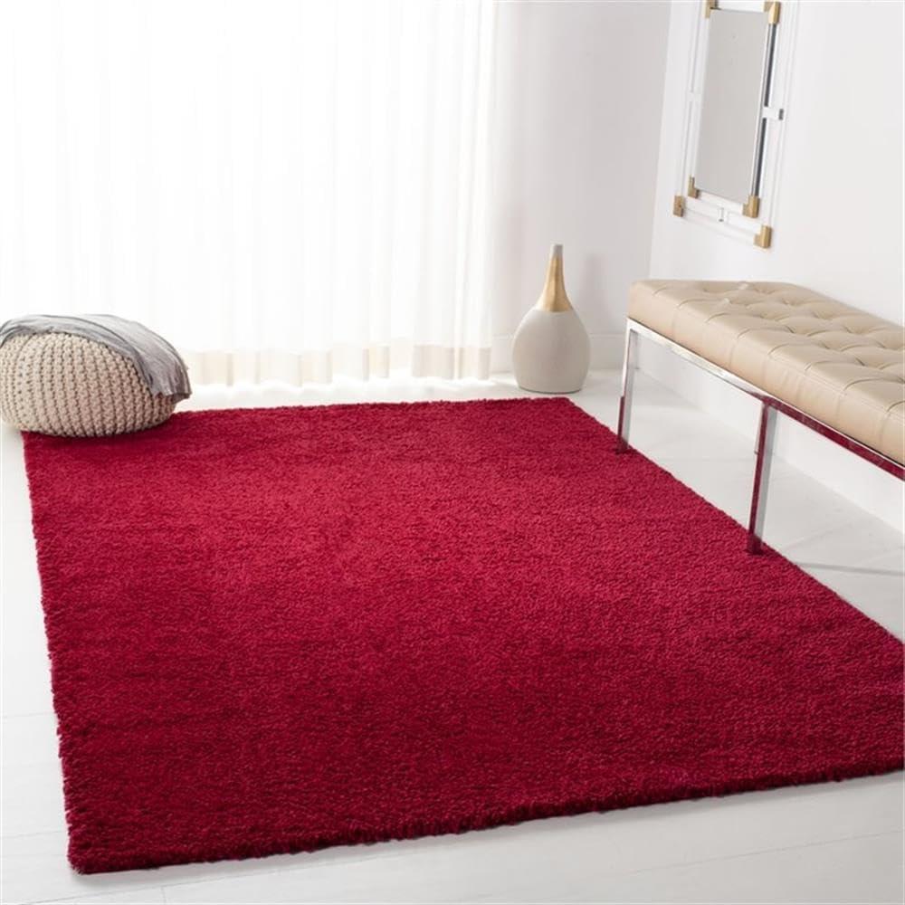image:imageSAFAVIEH Area Rug 8x10 August Shag Collection Large White Solid Pattern NonShedding amp Easy Cleaning Plush Thick Pile Ideal for Living Room Bedroom Dining Space AUG900ARed