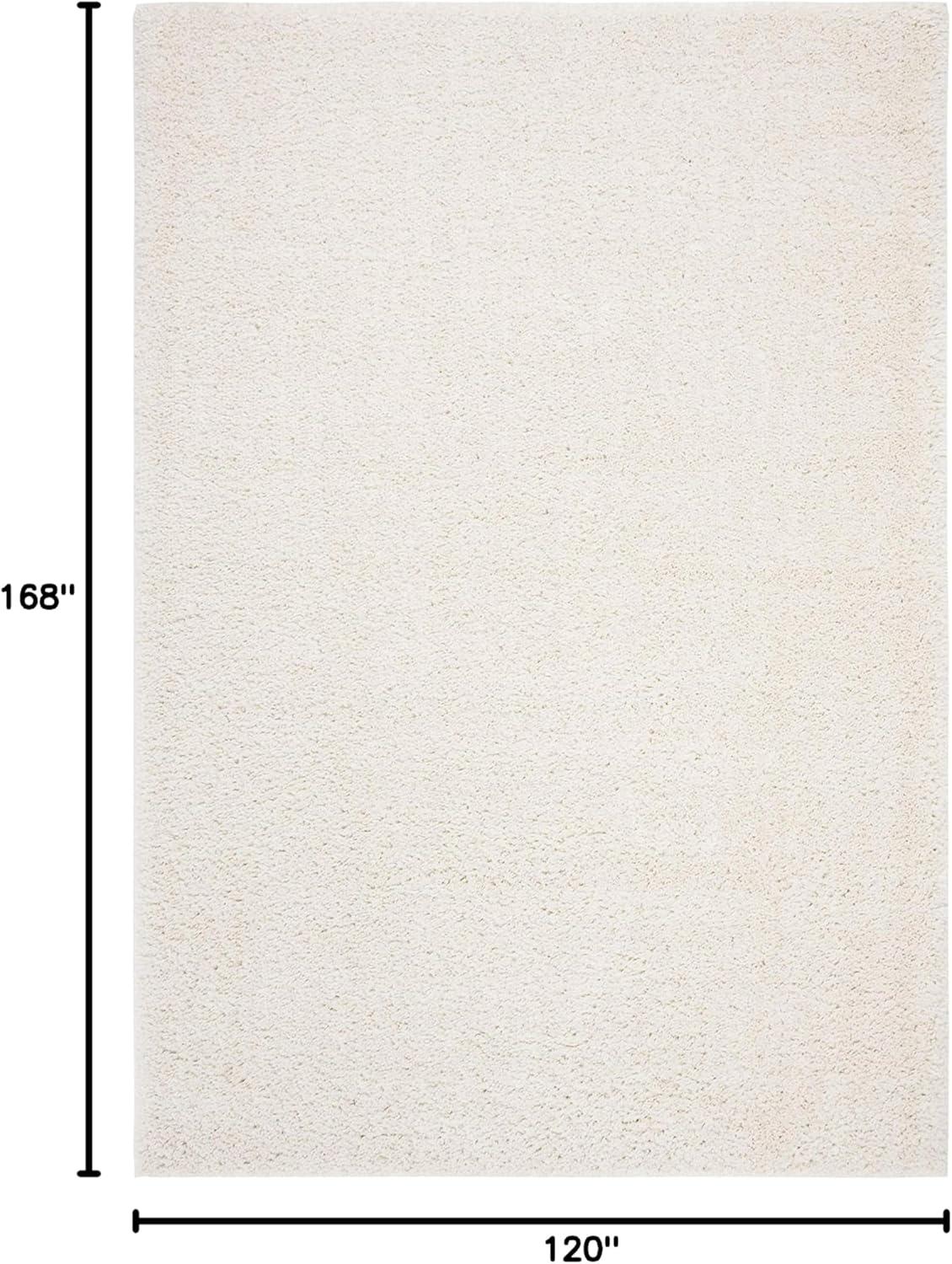 image:imageSAFAVIEH Area Rug 8x10 August Shag Collection Large White Solid Pattern NonShedding amp Easy Cleaning Plush Thick Pile Ideal for Living Room Bedroom Dining Space AUG900AIvory