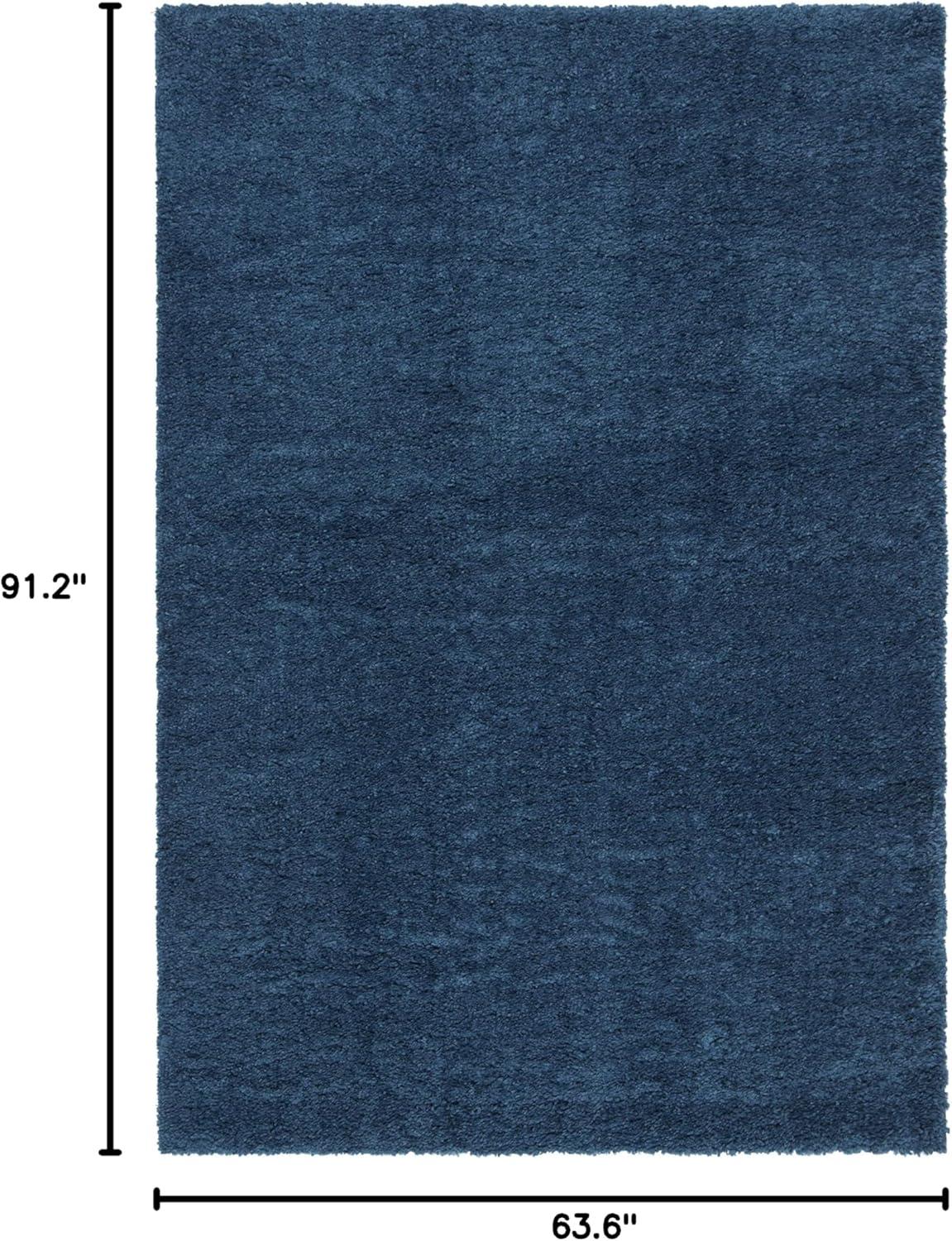 image:imageSAFAVIEH Area Rug 8x10 August Shag Collection Large White Solid Pattern NonShedding amp Easy Cleaning Plush Thick Pile Ideal for Living Room Bedroom Dining Space AUG900ANavy