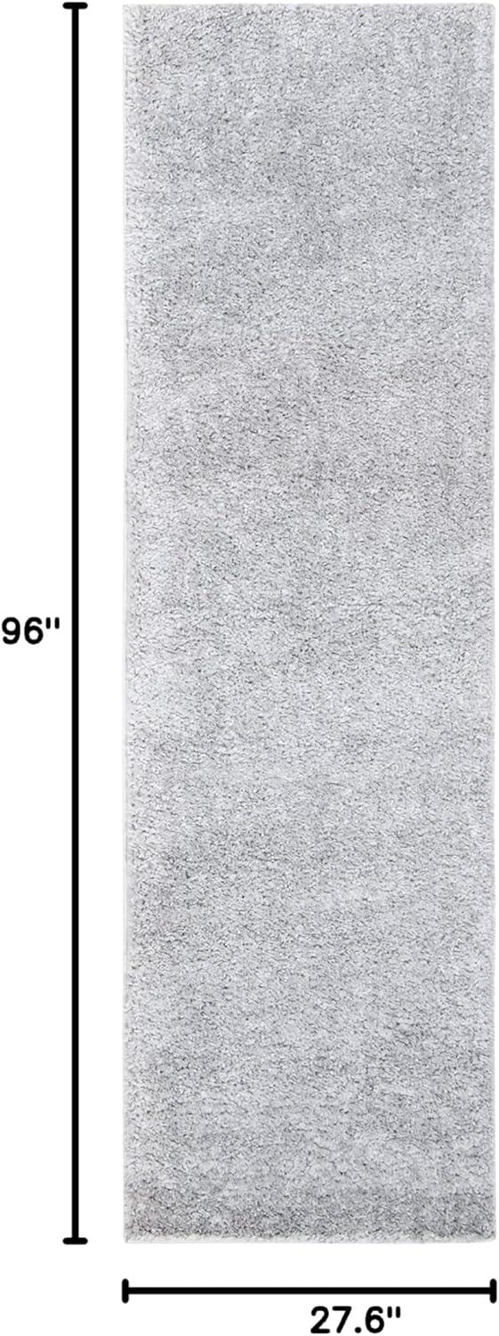 image:imageSAFAVIEH Area Rug 8x10 August Shag Collection Large White Solid Pattern NonShedding amp Easy Cleaning Plush Thick Pile Ideal for Living Room Bedroom Dining Space AUG900ASilver