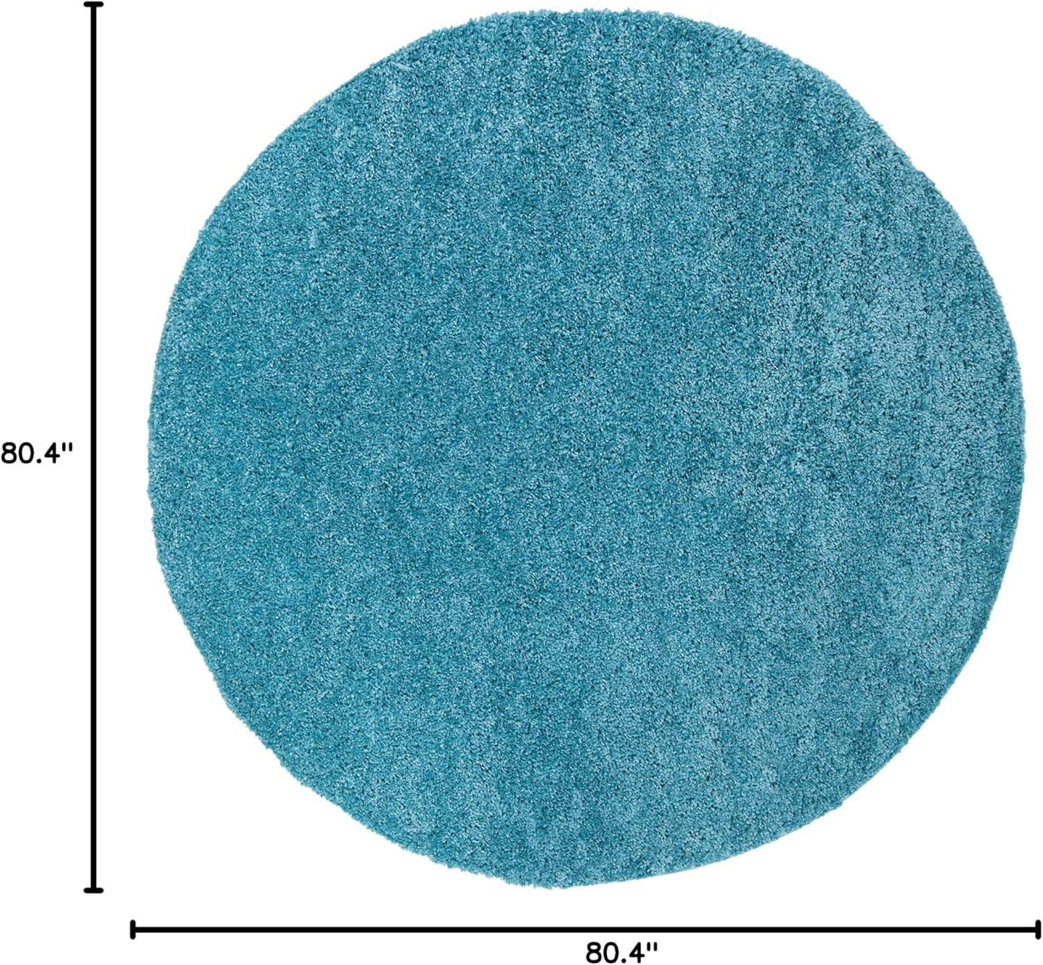 image:imageSAFAVIEH Area Rug 8x10 August Shag Collection Large White Solid Pattern NonShedding amp Easy Cleaning Plush Thick Pile Ideal for Living Room Bedroom Dining Space AUG900ATurquoise