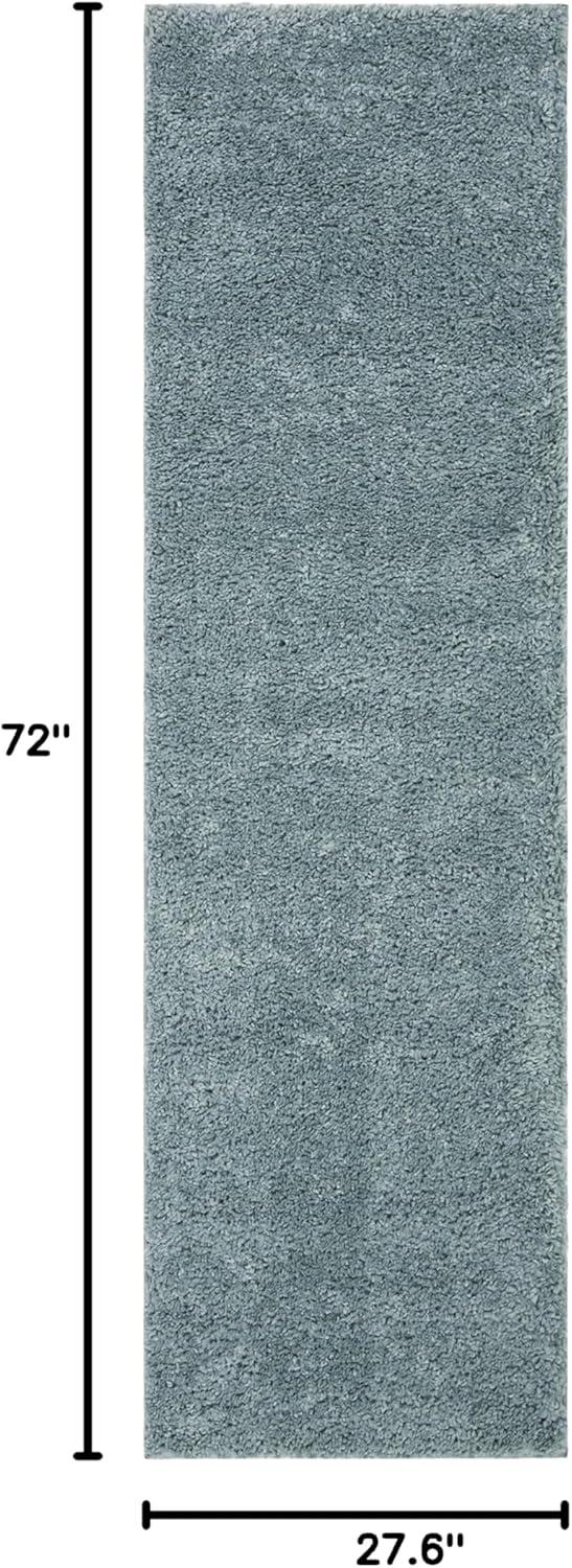 image:imageSAFAVIEH Area Rug 8x10 August Shag Collection Large White Solid Pattern NonShedding amp Easy Cleaning Plush Thick Pile Ideal for Living Room Bedroom Dining Space AUG900AAqua