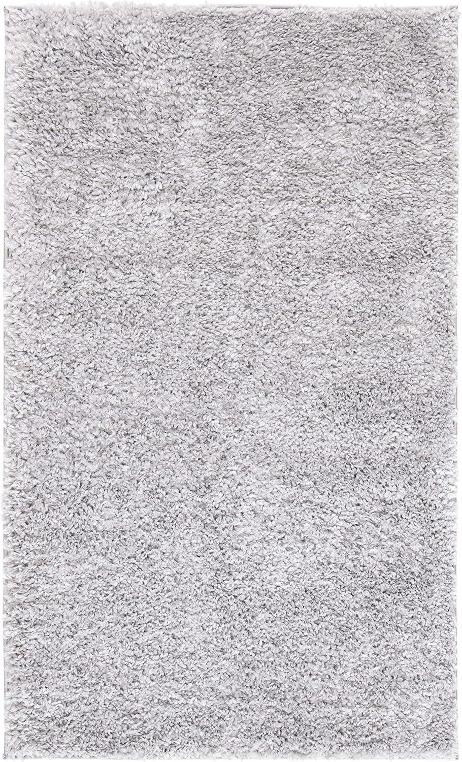 image:imageSAFAVIEH Area Rug 8x10 August Shag Collection Large White Solid Pattern NonShedding amp Easy Cleaning Plush Thick Pile Ideal for Living Room Bedroom Dining Space AUG900ASilver